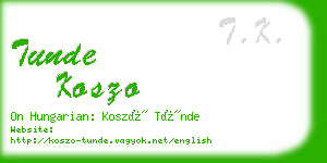 tunde koszo business card